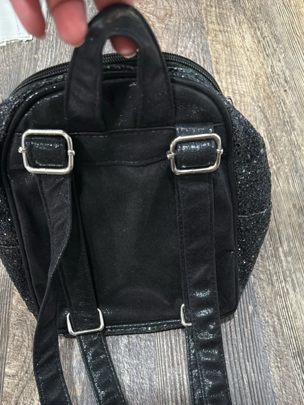 Black Glitter Unicorn Sequin Kids Backpack